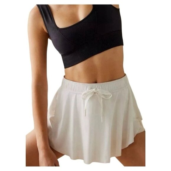 Free People Movement On Point Skort Size Large in White - Picture 1 of 16
